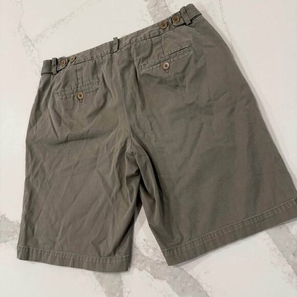 Talbots Petites The Perfect Chino Short Womens 10P Olive Green Minimalist Preppy - Picture 6 of 7